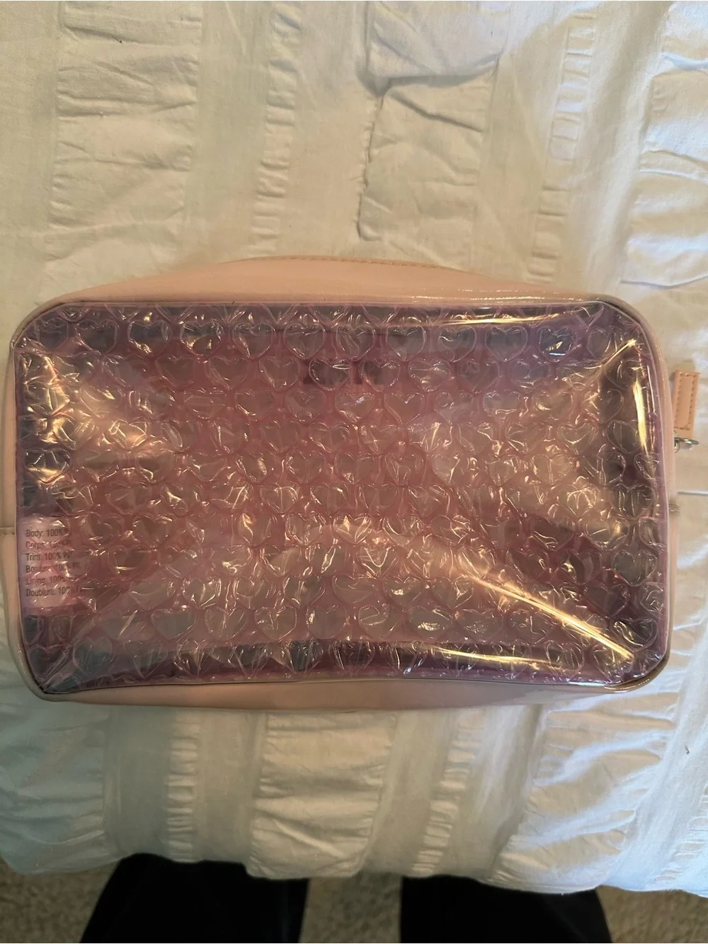 Victoria’s Secret PINK Bubble Heart Clear Beauty Cosmetic Bag